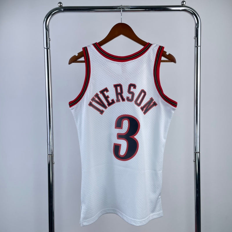 Regata NBA Philadelphia 76ers White 97/98 - Iverson 3 - Mitchell & Ness