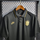 Polo Brasil Black x Gold 22/23 - Nike Masculina