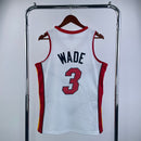 Regata NBA Miami Heat 05/06 - Wade 5 White Hardwood - Mitchell & Ness