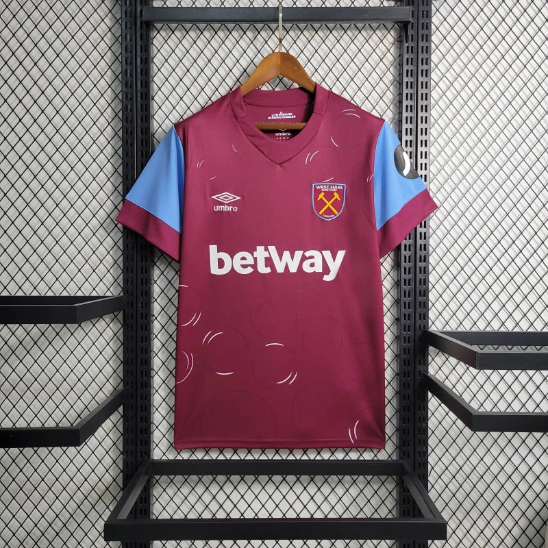 Camisa West Ham Home 23/24 - Umbro Torcedor
