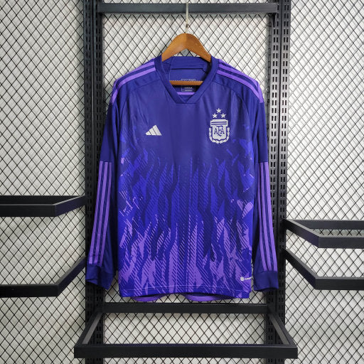 Camisa Argentina Away 23/24 3 Estrelas - Adidas Manga Comprida - Versão Torcedor