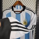 Camisa Argentina Home 23/24 3 Estrelas - Adidas Manga comprida - Versão Torcedor