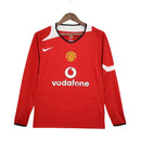 Camisa Manchester United Titular 04/06 - Versão Retro - Manga Comprida