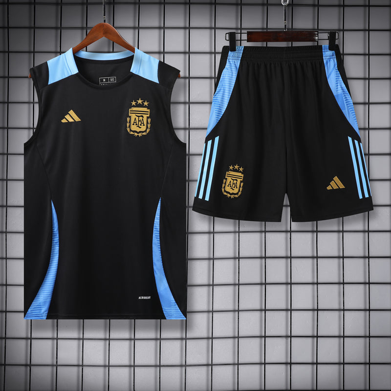 Kit Regata Argentina Treino 24/25 Preto - Lançamento