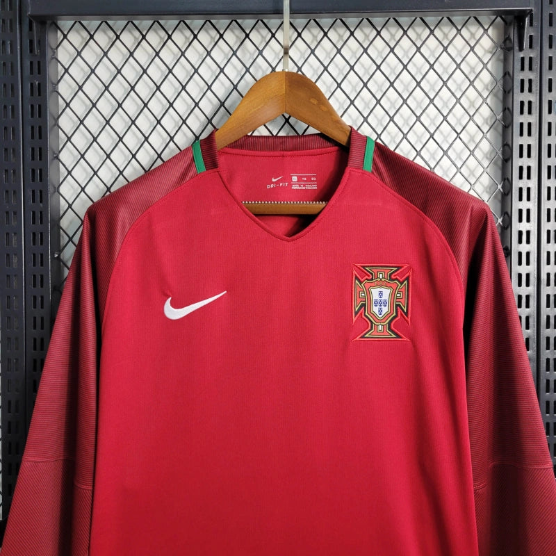 Camisa Portugal Titular 2016 - Versão Retro - Manga Comprida