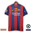 Camisa Barcelona Home 14/15 + Patchs - Retro
