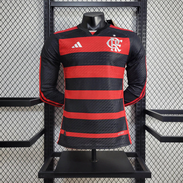 Camisa Flamengo Home 24/25 - Adidas Masculina - Jogador Manga Comprida - Lançamento