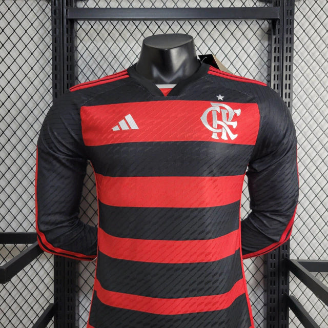 Camisa Flamengo Home 24/25 - Adidas Masculina - Jogador Manga Comprida - Lançamento