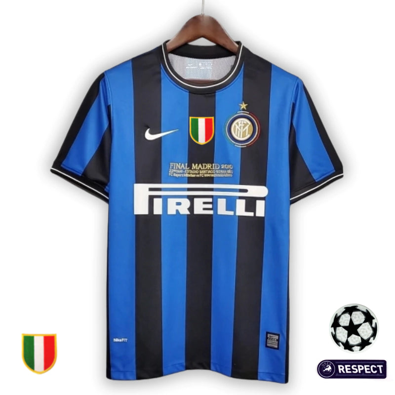 Camisa Inter de Milão Titular 09/10 + Patchs - Retro