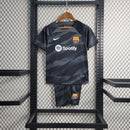 Kit Infantil Barcelona Goleiro 23/24 - Preto