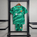 Kit Infantil Barcelona Goleiro 23/24 - Verde