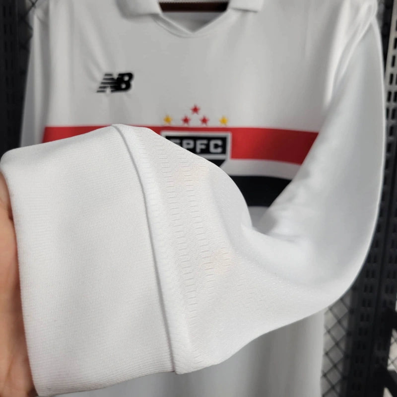 Camisa São Paulo Titular 24/25 - Adidas Manga comprida - Lançamento