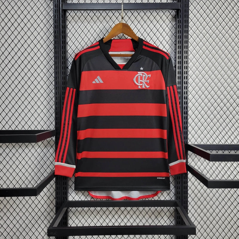 Camisa Flamengo Home 24/25 - Adidas Manga comprida - Lançamento