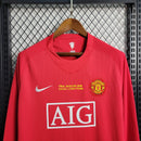 Camisa Manchester United Titular 07/08 - Versão Retro - Manga Comprida